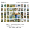 50 Pcs Oil Painting Scrapbook Paper FGYH