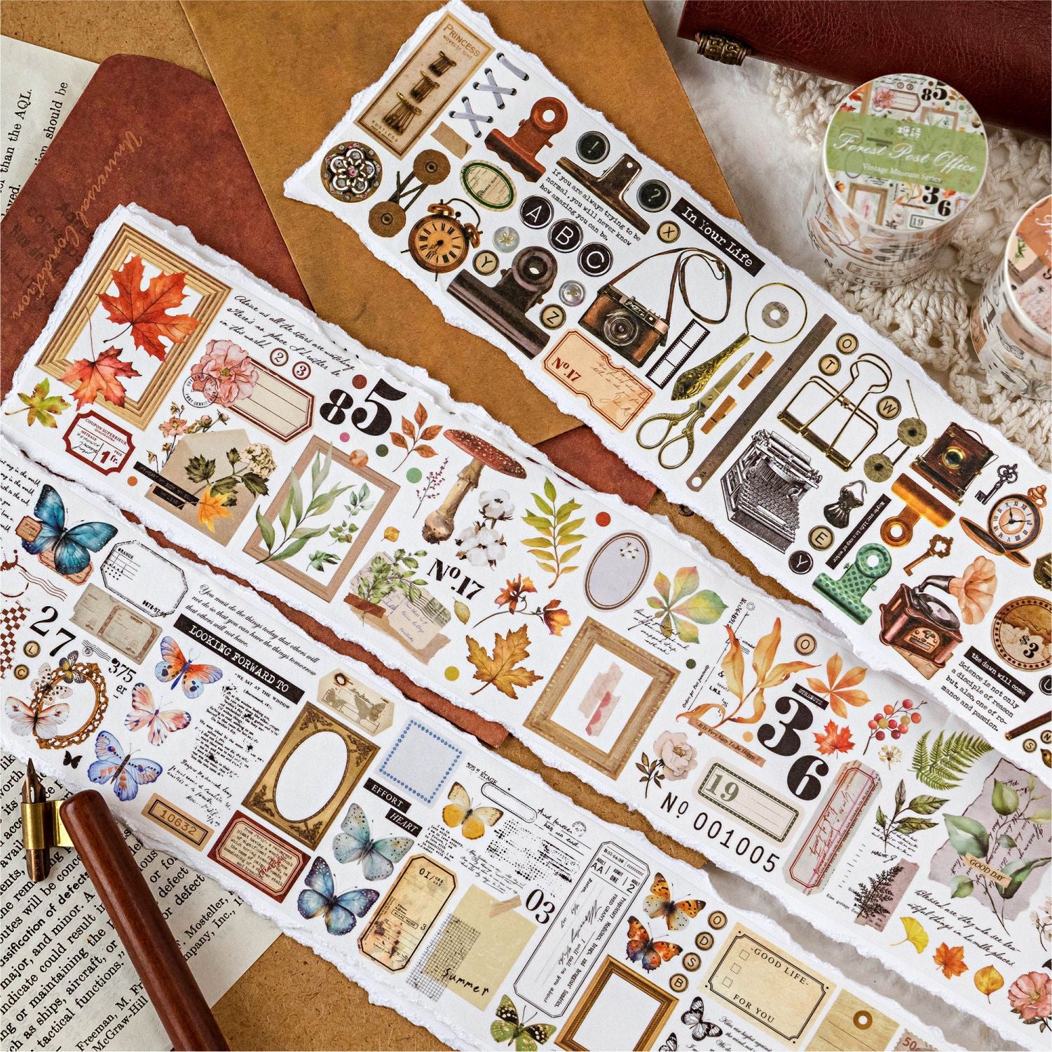 1 Roll Vintage Washi Tape FGBWG