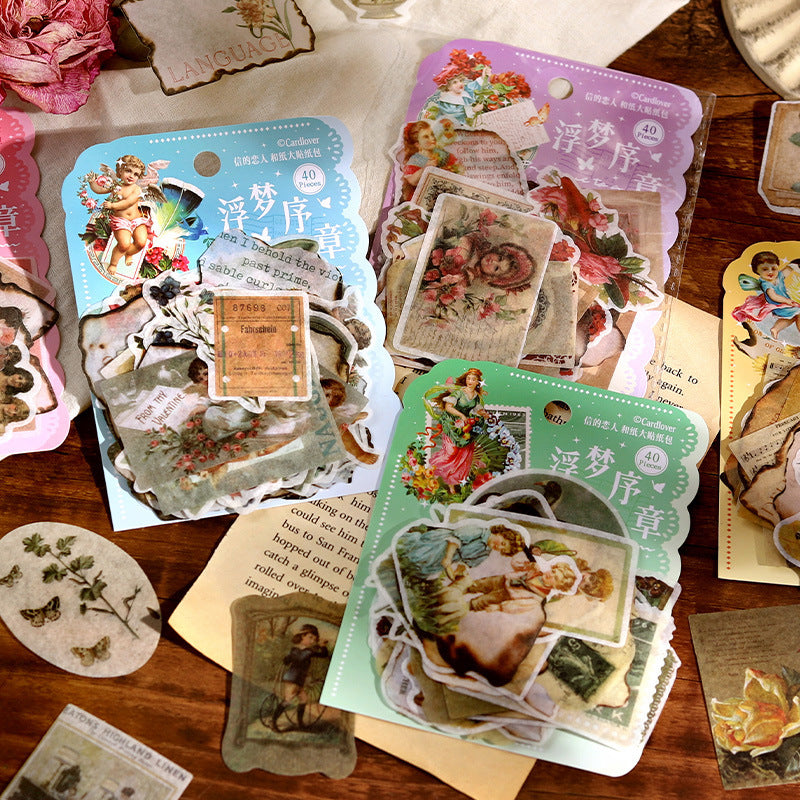40 Pcs Washi Stickers Pack FMXZ