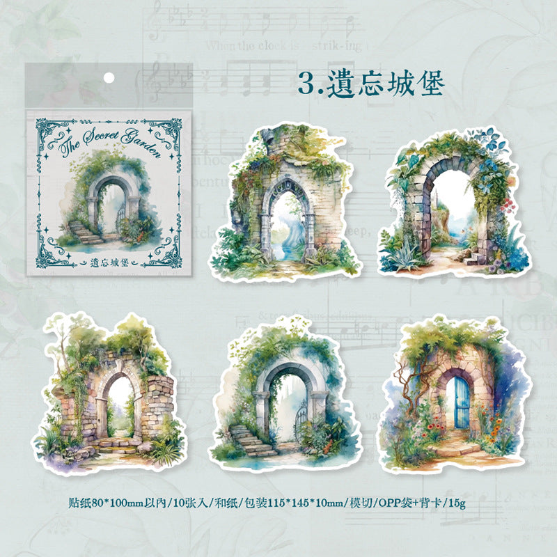 10Pcs Garden Washi Stickers MMHY