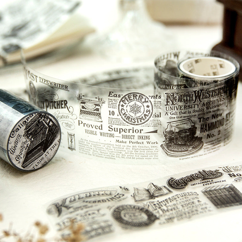 1 Roll Black-White PET Tape YTLX