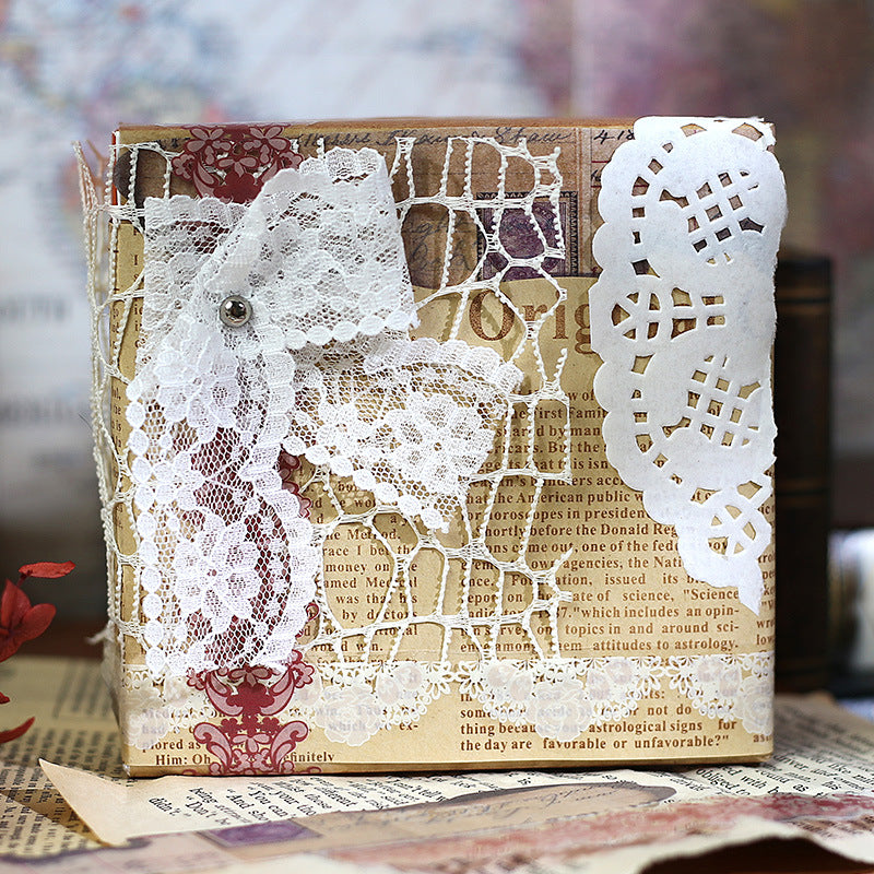 15pcs Vintage Lace Scrapbook Supplies Kit LMHL