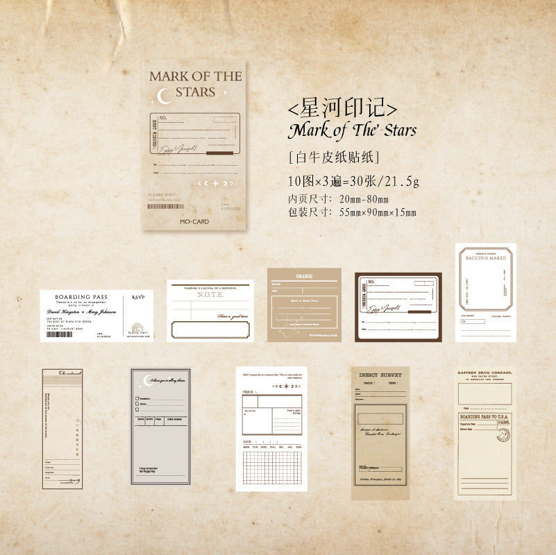 30 Pcs Vintage Scrapbook Notepad WRHX