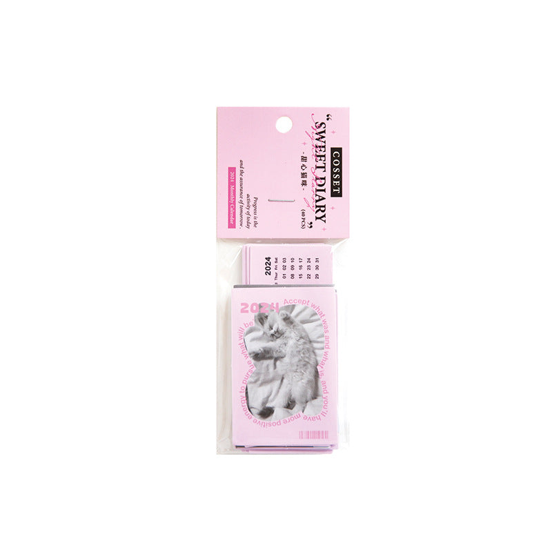 40pcs Cat Theme Calendar Stickers TCRJ