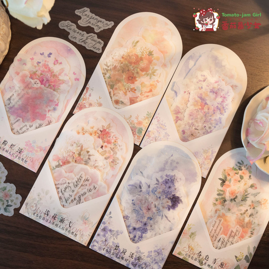 15 Pcs Flower Washi Stickers CSMM