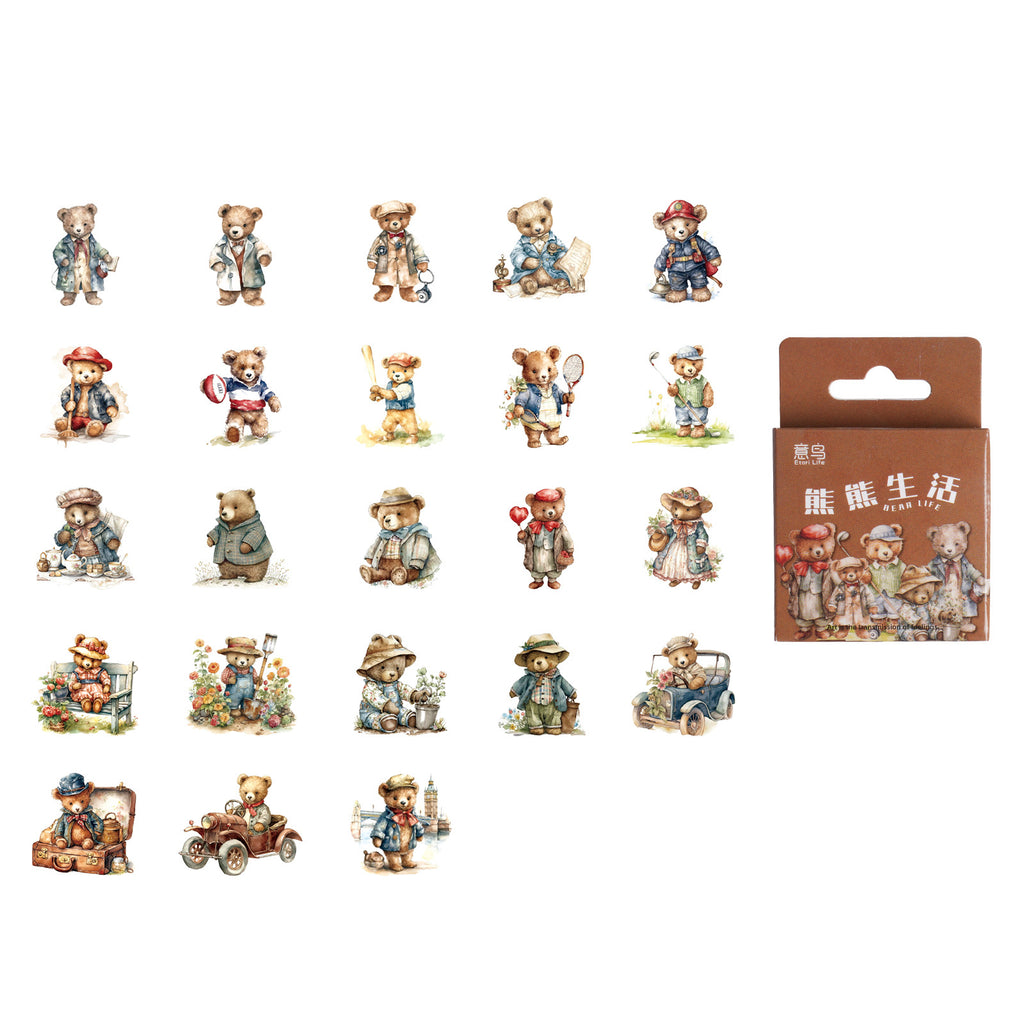 46pcs Boxed Bear Stickers XXSH