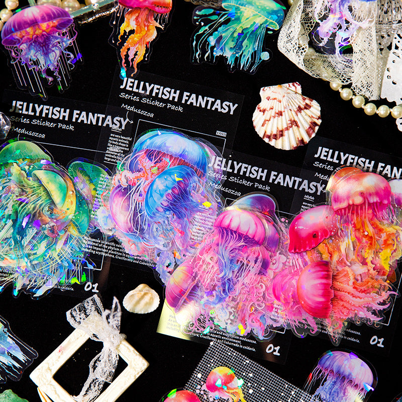 20pcs PET Jellyfish Stickers SMHX