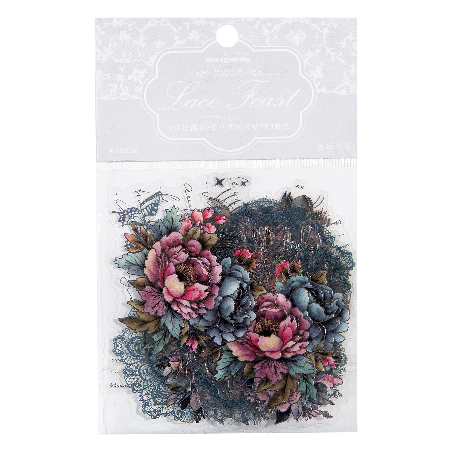 30pcs PET Flower Stickers LSSY