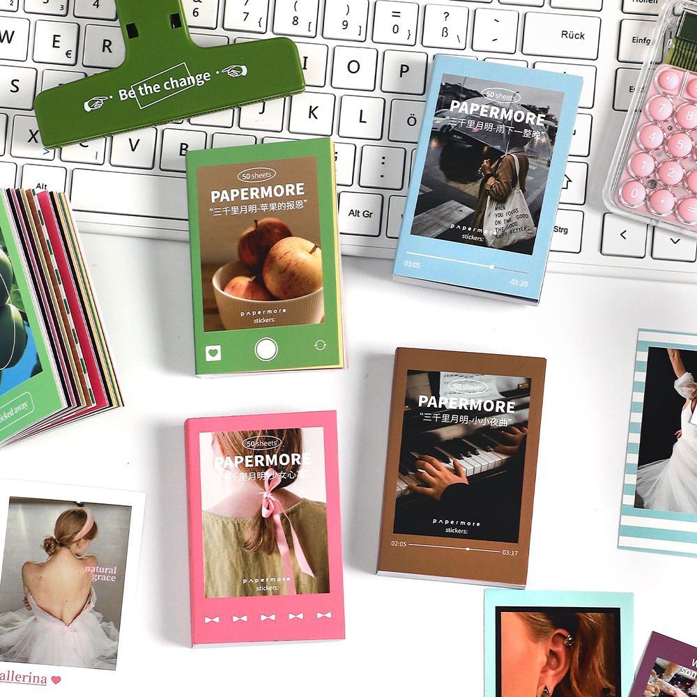 50pcs Scrapbook Stickers Book SQLMY