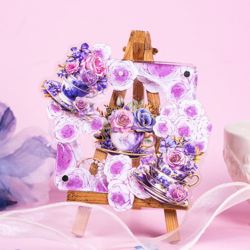 20pcs PET Flowers Stickers ANWH