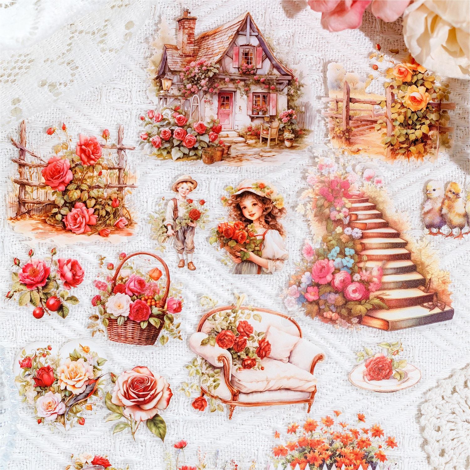 30 Pcs Garden Theme PET Stickers HYJGCS