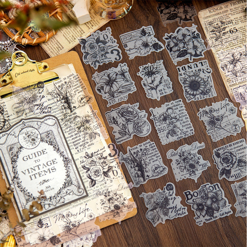 30pcs Vintage Scrapbook Stickers JWJZ