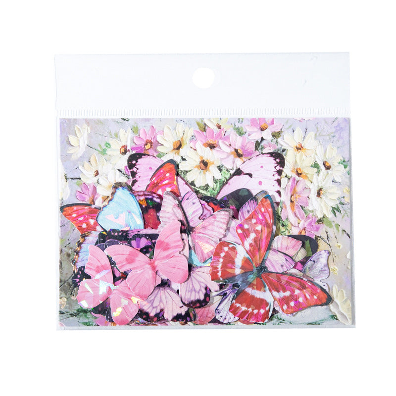 30PCS PET Butterfly Stickers HDYJ