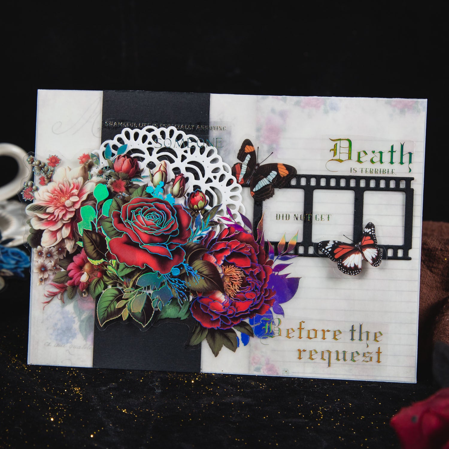 20pcs PET Flower Stickers ZYFH