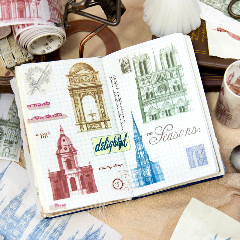 1 Roll Vintage Castle Washi Tape GTJZS