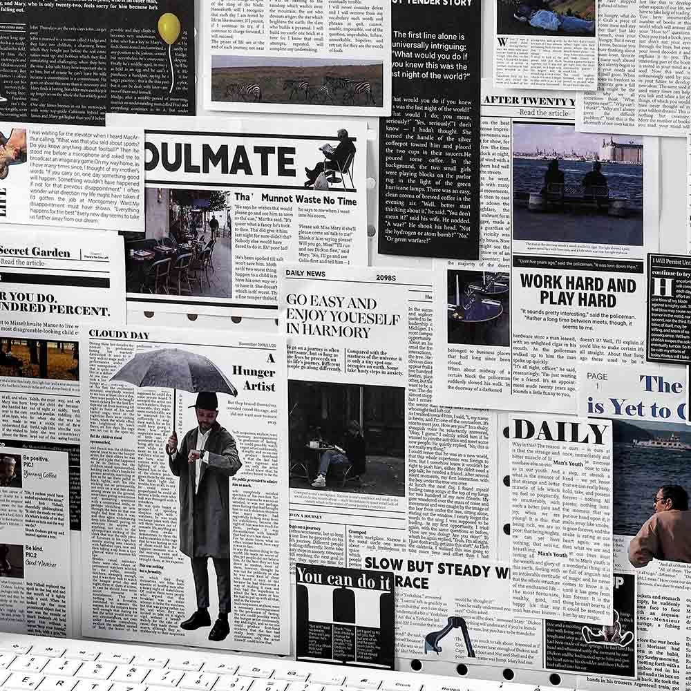 20pcs Newspaper Scrapbook Paper ZMJB