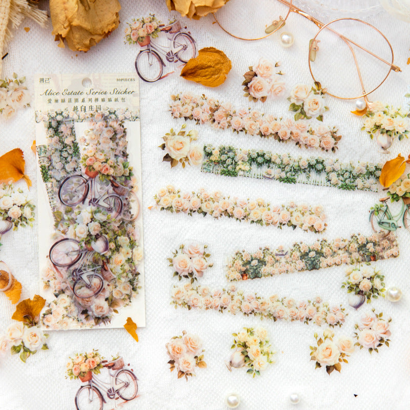 30pcs Garden PET Stickers ALSZY