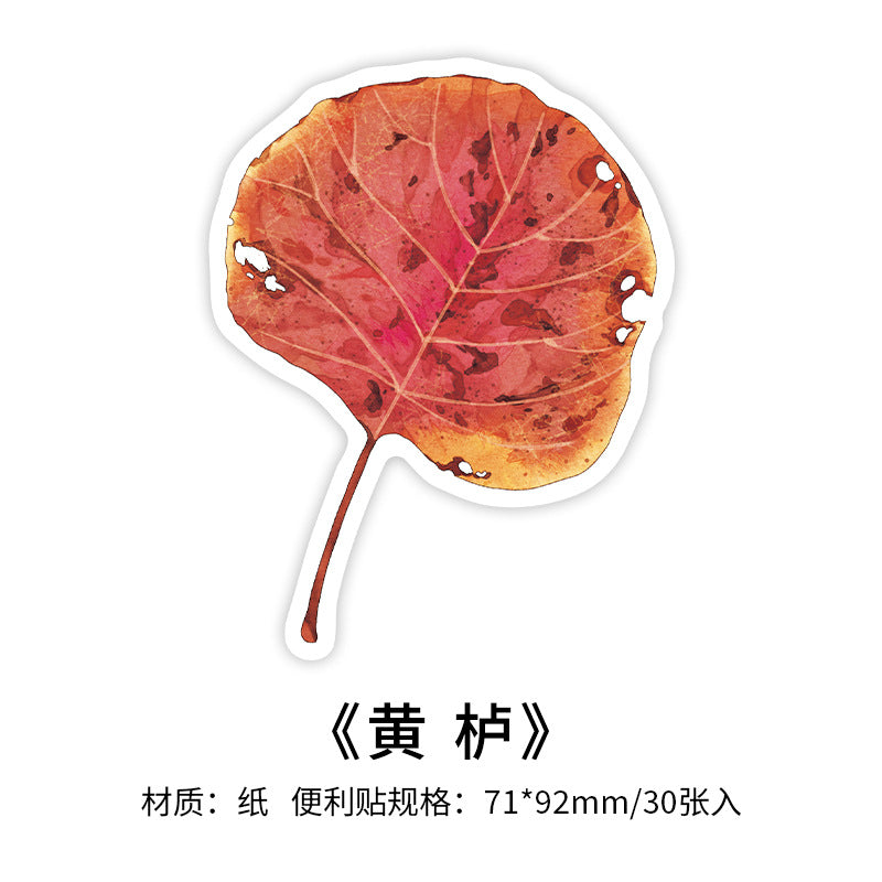 30 Pcs Leaf Notepad YLCS
