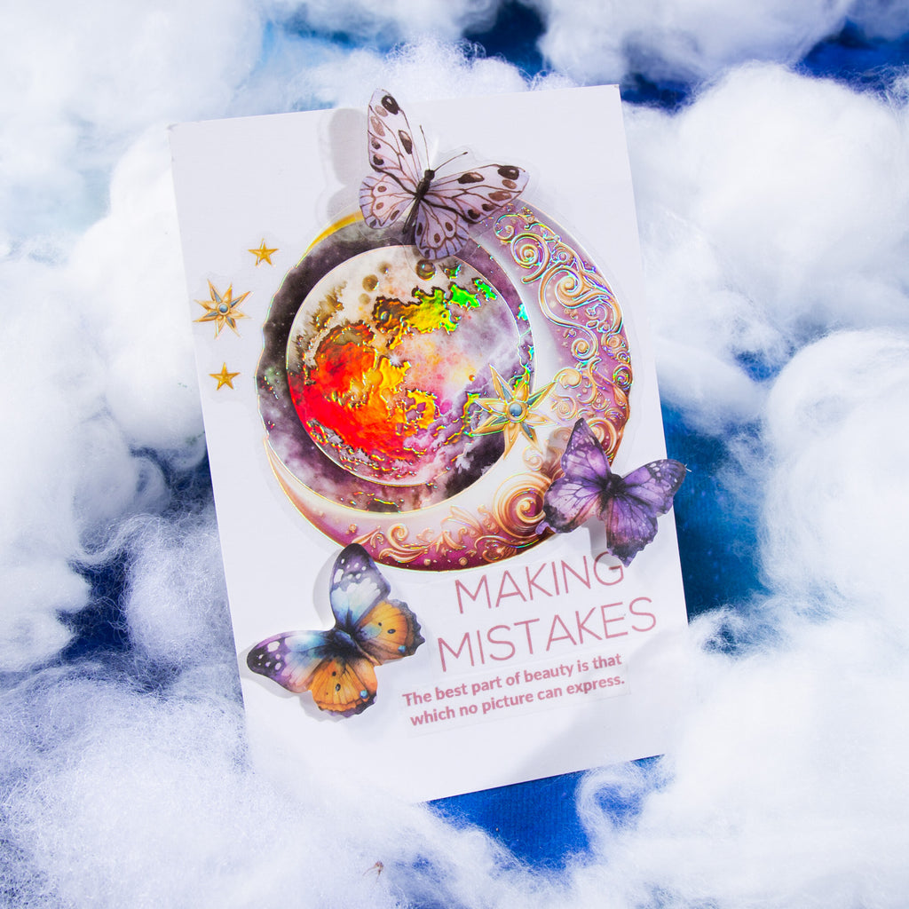 6 Pcs Moon Stickers YMNG