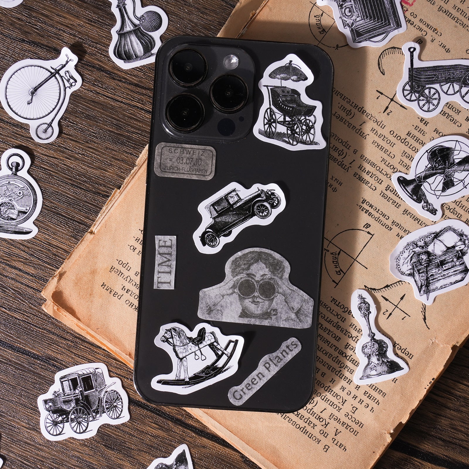 46pcs Old Time Stickers FGWJ