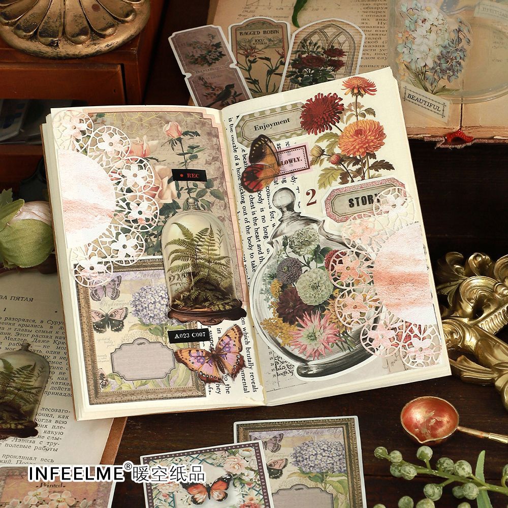 60Pcs Junk Journal Supplies Kit JYL