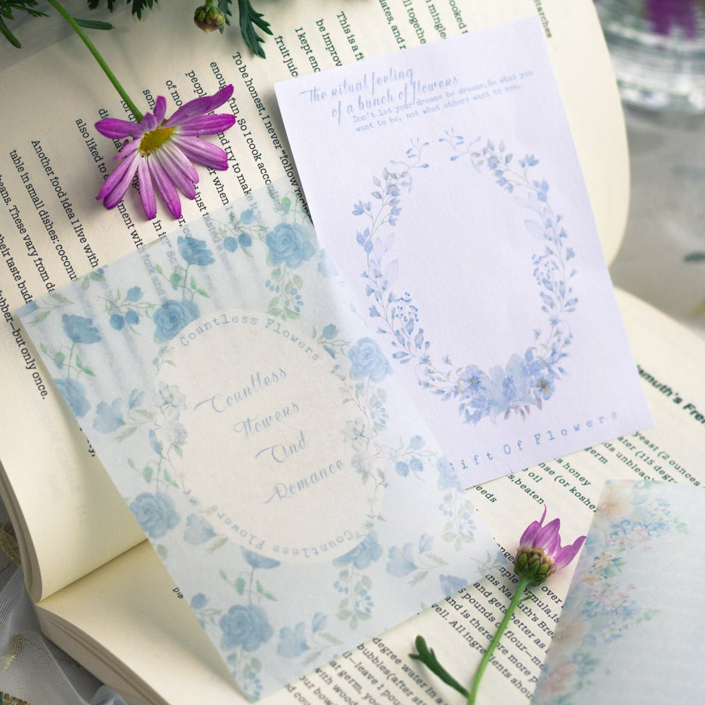 20 Pcs Floral Stickers and Paper CRHY