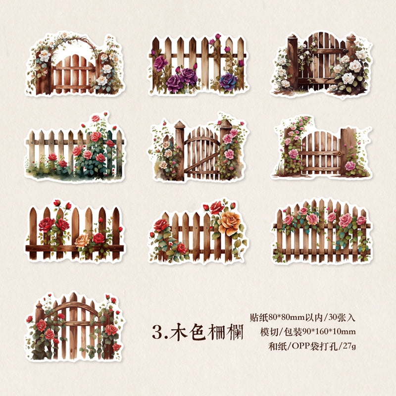 30pcs Garden Washi Stickes HYXJ