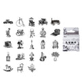 46pcs Old Time Stickers FGWJ