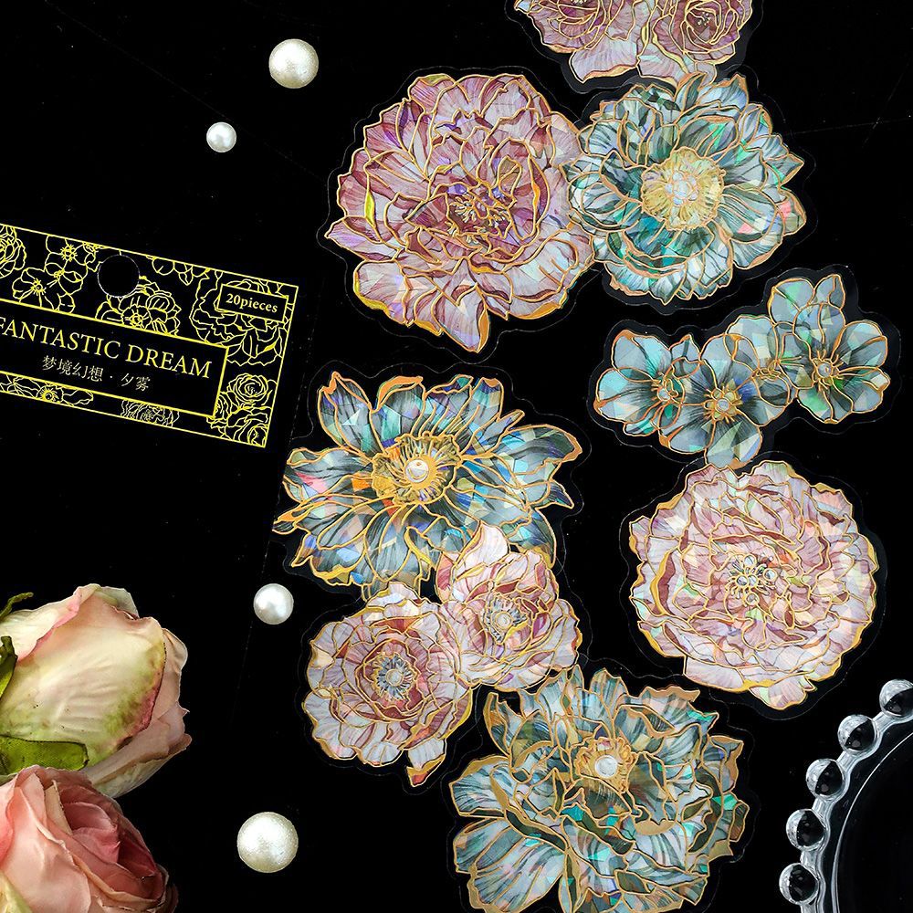 20pcs Butterfly PET Stickers MJHX