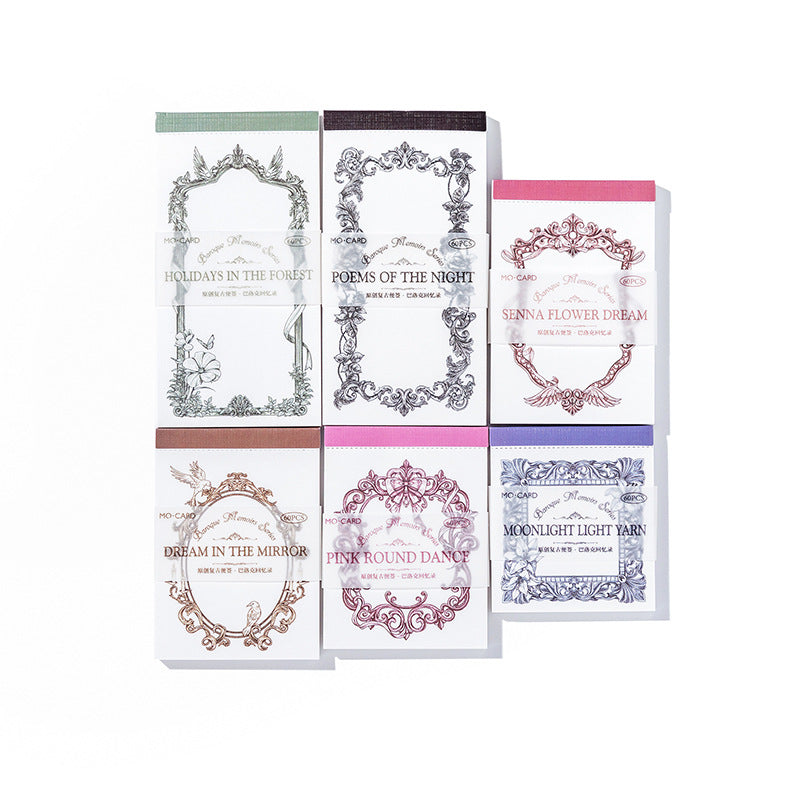 60 sheets Vintage Notepad BLKHYL