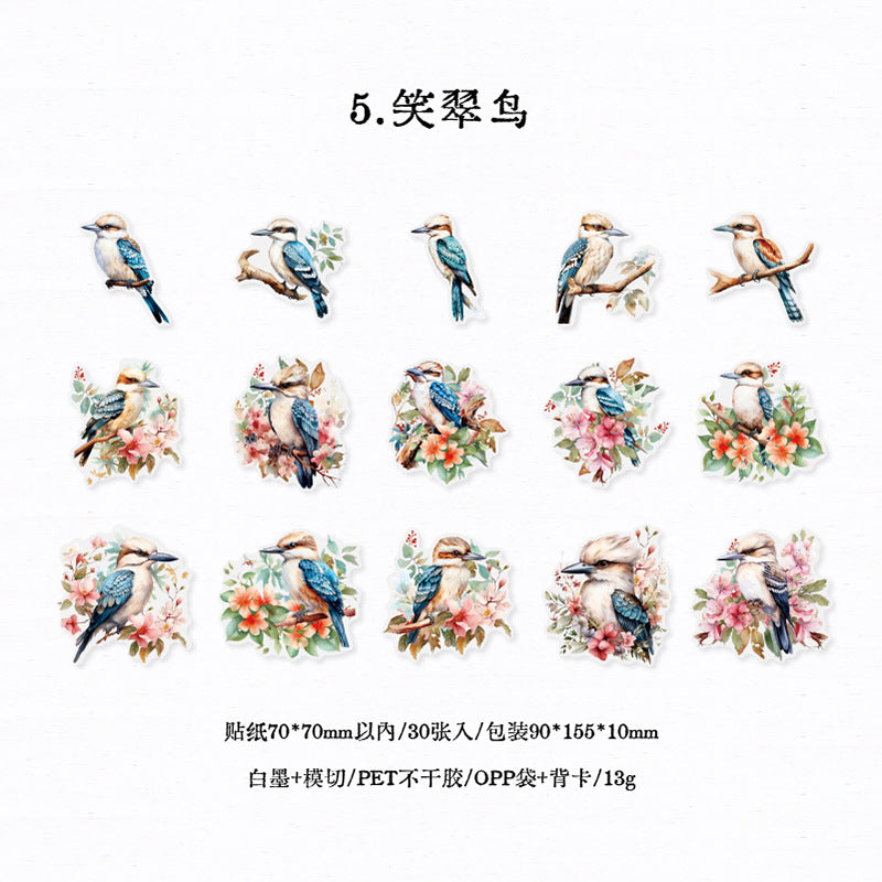 Obujo 30pcs PET Bird Stickers FNSL are perfect for scrapbooking, junk  journal, paper art craft, water bottle, laptop, scrapbooking supplies etc.  – OBUJO