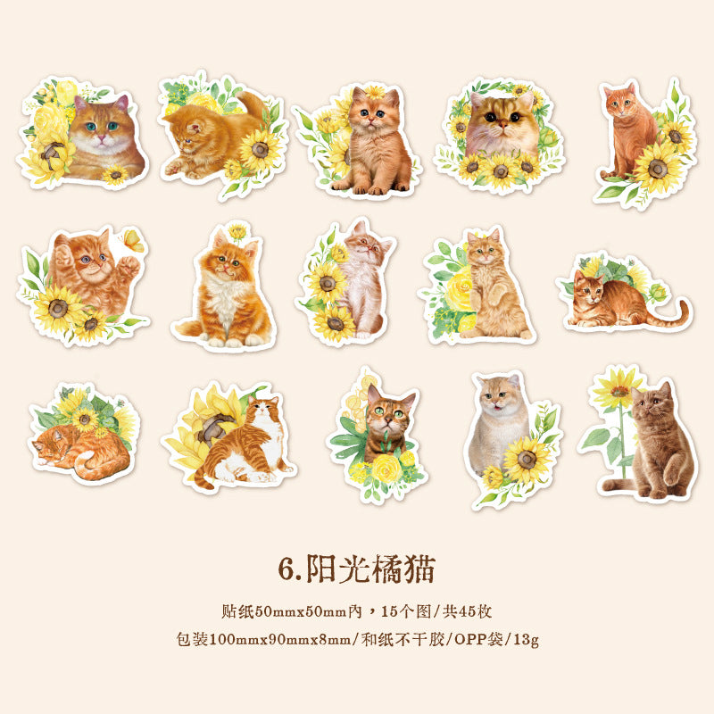 50PCS Cat Washi Stickers MMSJ