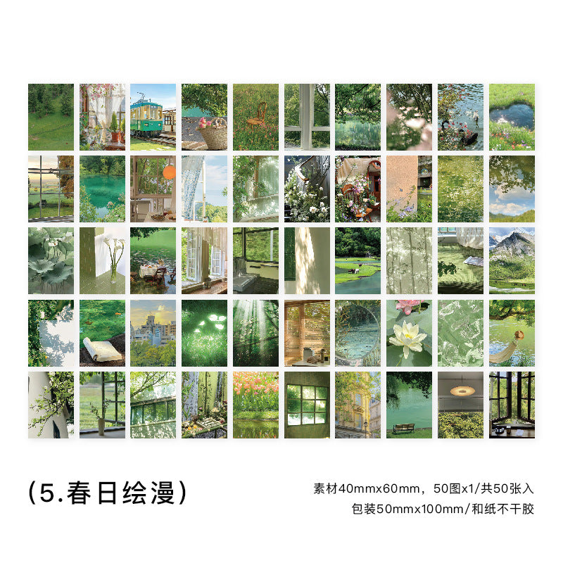 50 Sheets Landscape Stickers MYCS