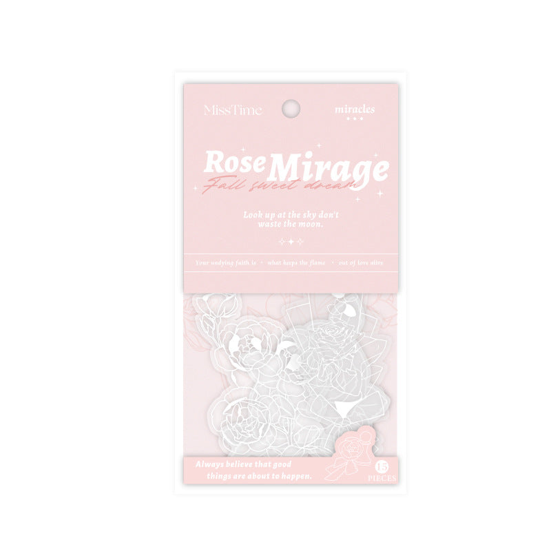 10pcs White Ink PET Stickers MGMY