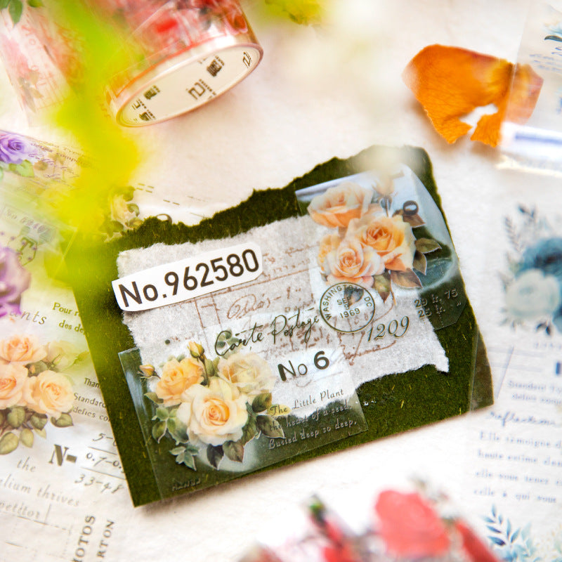 1 Roll PET Rose Stickers MGSQS