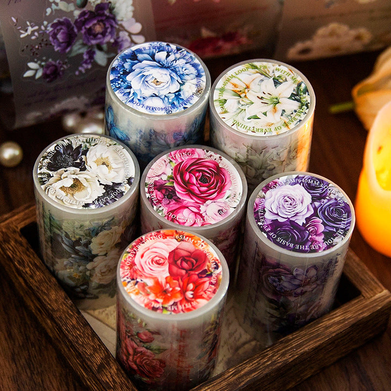 1 Roll Flowers PET Tape HHYLK