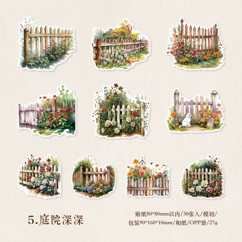 30pcs Garden Washi Stickes HYXJ