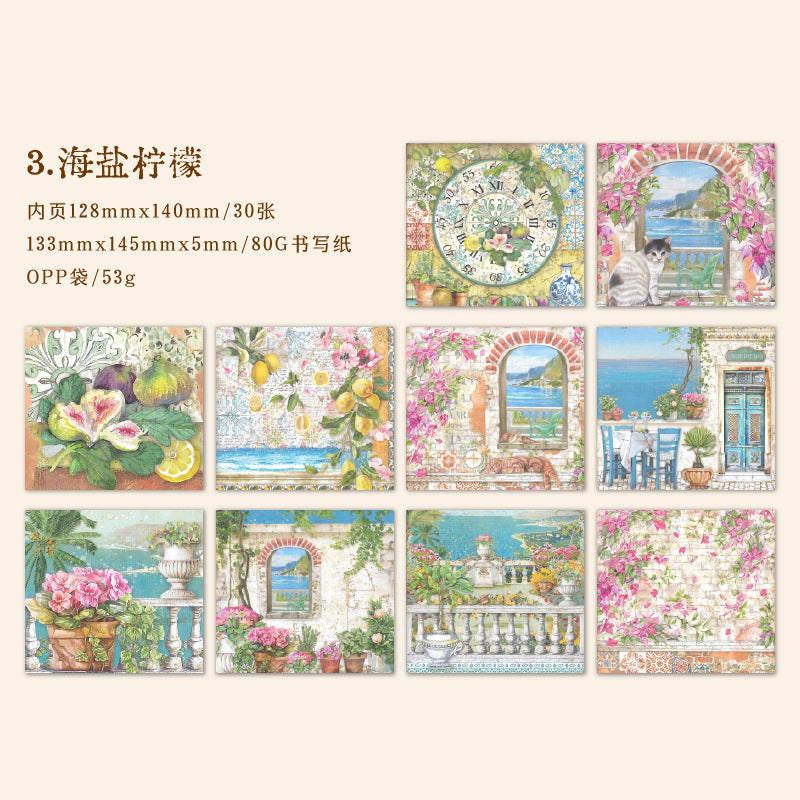 30 sheets Garden Scrapbook Paper LMZY