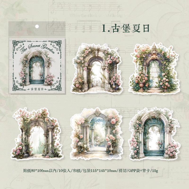 10Pcs Garden Washi Stickers MMHY