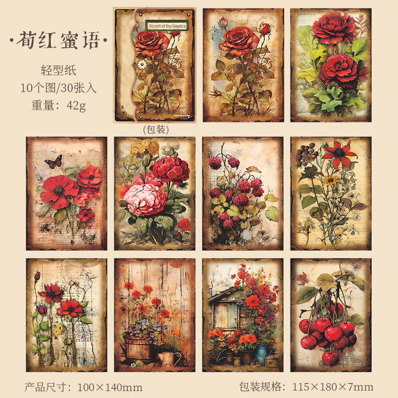 30pcs Garden Scrapbook Paper HYDMM