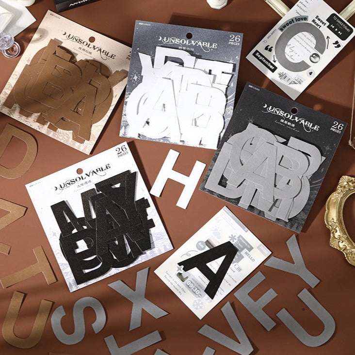26pcs Letter Sickers WJLM