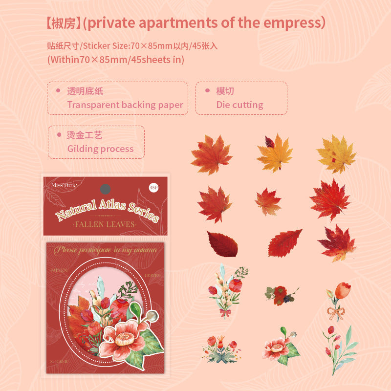 45pcs Scrapbook Stickers FDXL