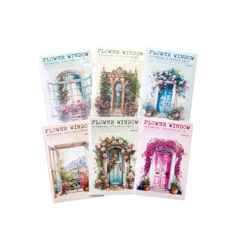 50 Pcs Window PET Stickers PHJGNCQ