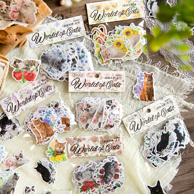 50PCS Cat Washi Stickers MMSJ