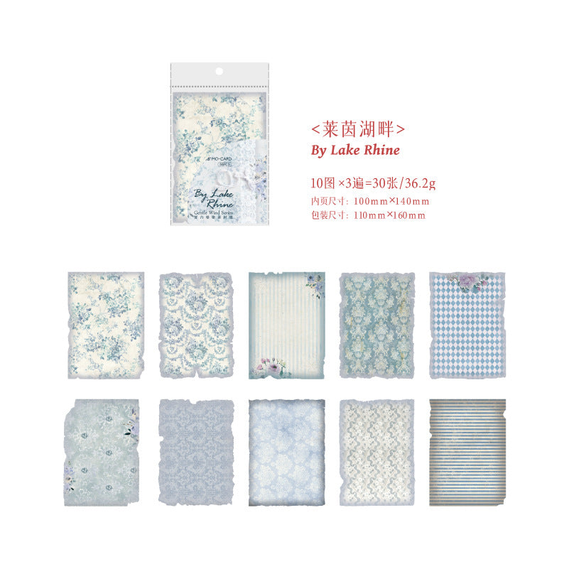 30pcs Vintage Scrapbook Paper WRDF