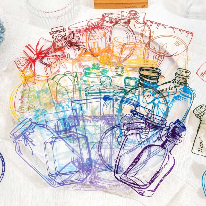 Rainbow Color Bottle Stickers