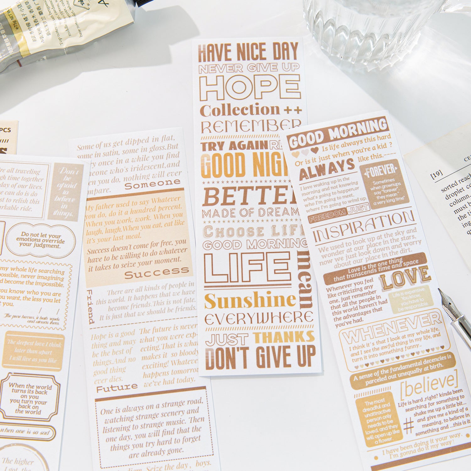 4 Pcs Newspaper Stickers XYSY