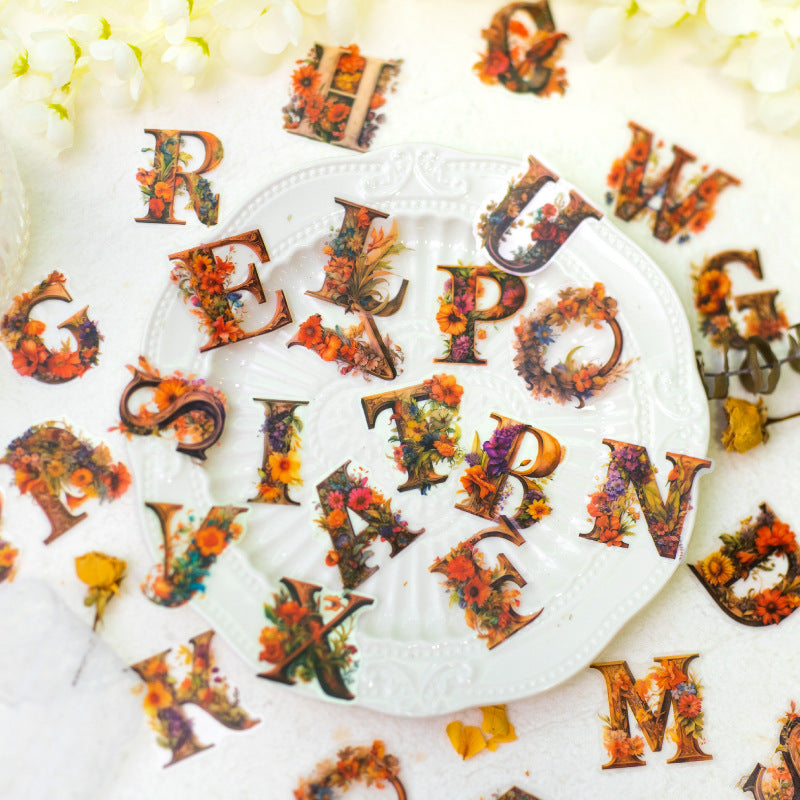 80Pcs PET Letter Stickers TYHH