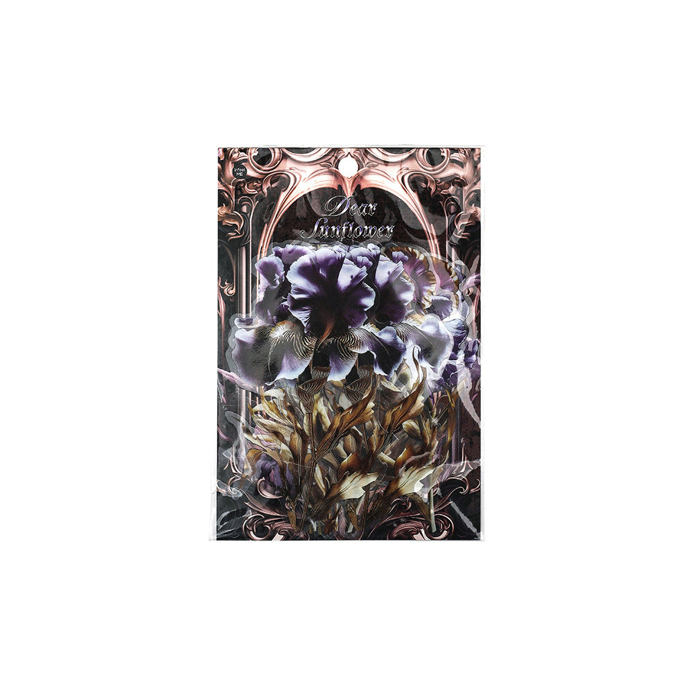 10 Pcs PET Flower Stickers Pack WRHS