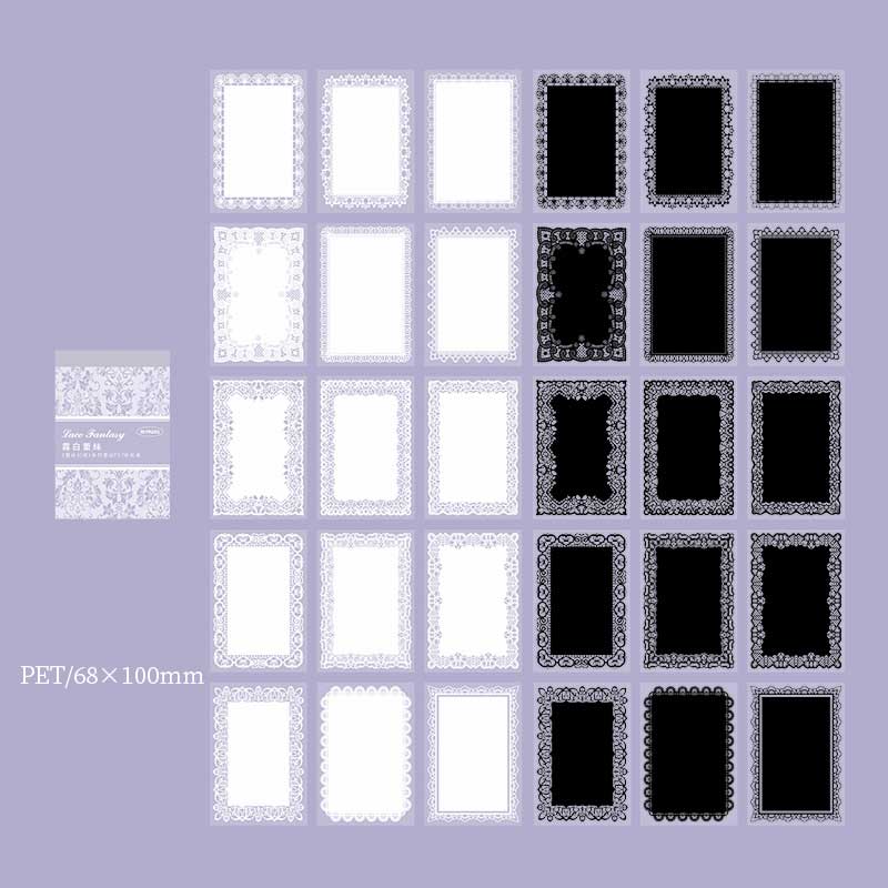 Leiha PET Lace Stickers Book